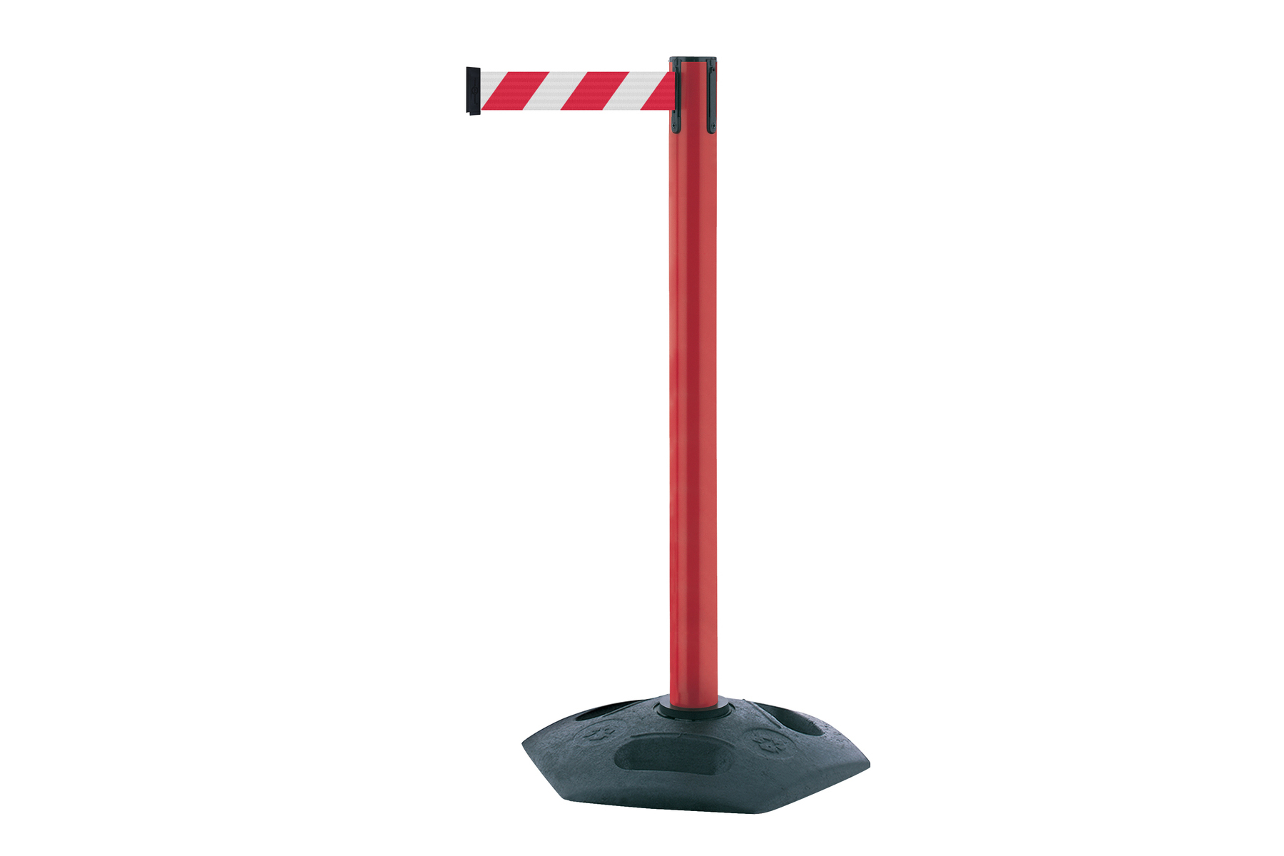 Tensabarrier 886 Retractable Barrier Facility Post 
3.65m Webbing - Colour & Chevron Choices