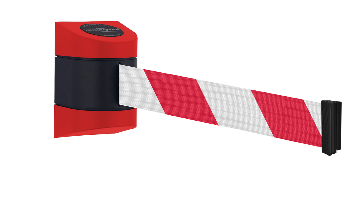 Tensabarrier 897 Midi Wall Mounted Retractable Barrier 
4.6m webbing - Standard Fixing - Wall Clip Provided