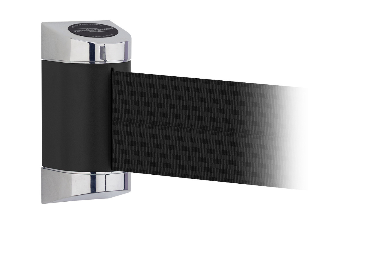 Tensabarrier Midi Plus- Retractable Wall Mounted Barrier with Extra Wide Webbing - 2m tape