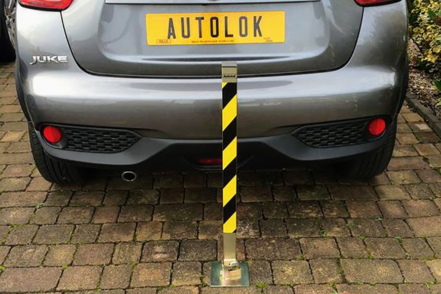 Autolok Folding Parking Post - Extra Tall 
Effective Hi Viz Vehicle Visible Security
Inclusive of Padlock & UK Made