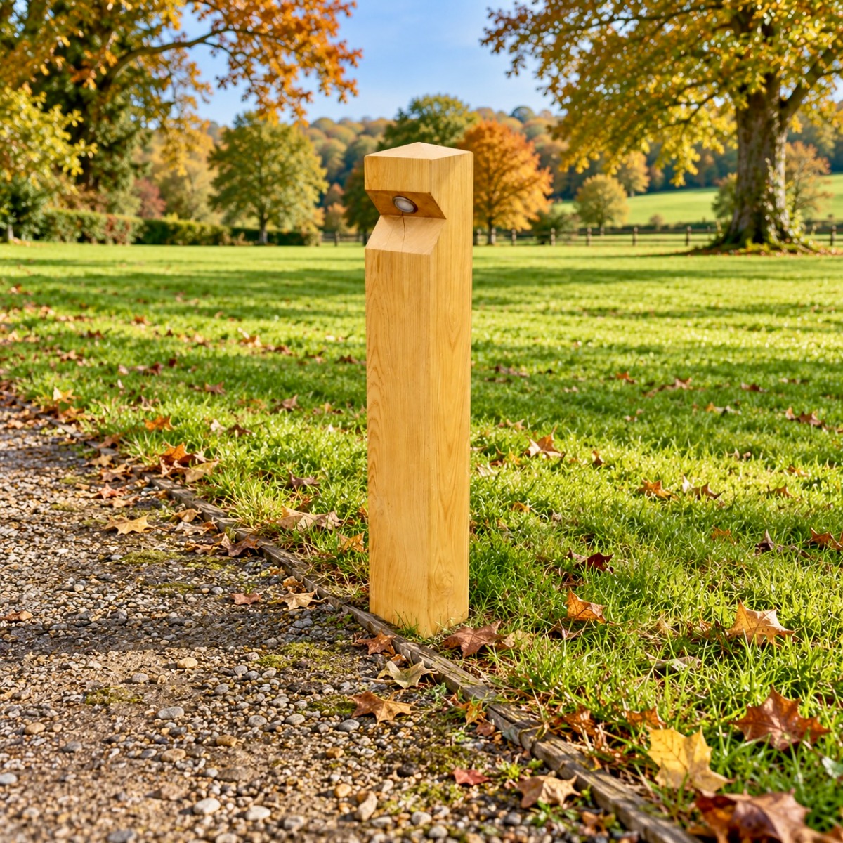 Stratton Timber Bollard: LED Illumination
Crafted in Larch or Oak Wood 