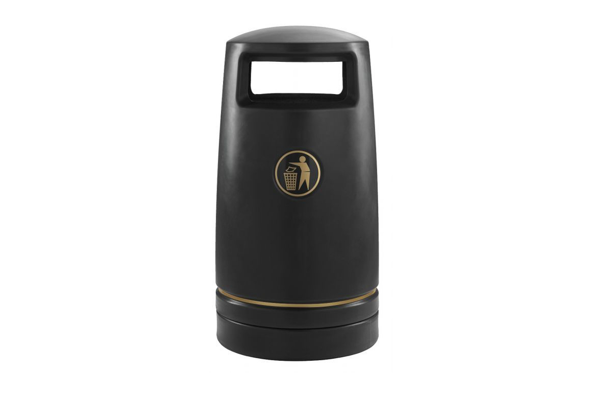 Outdoor Litter Bin - 100L capacity, robust polyethylene, various colours