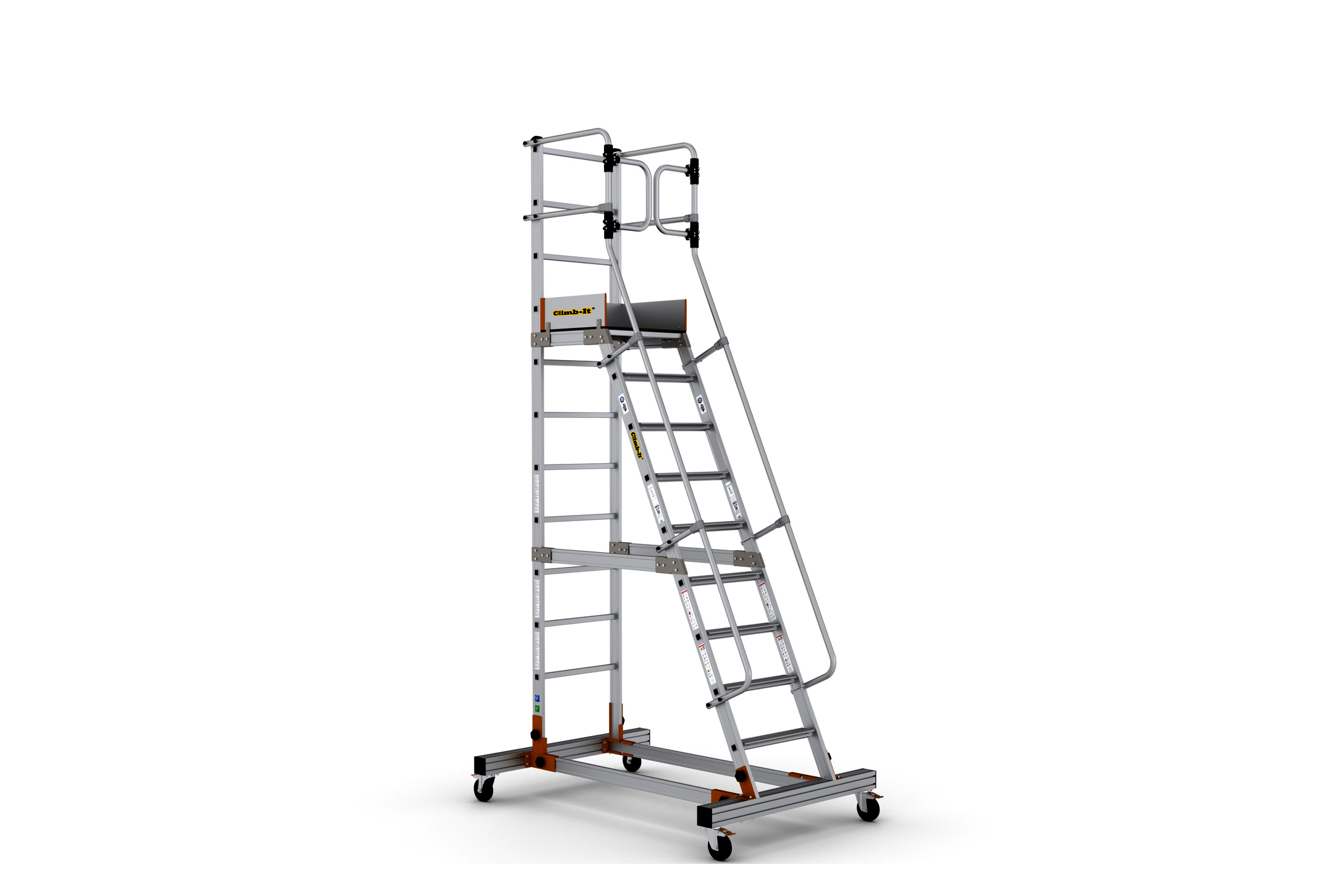 Mobile Steps with Safety Gate & Platform: Climb-It