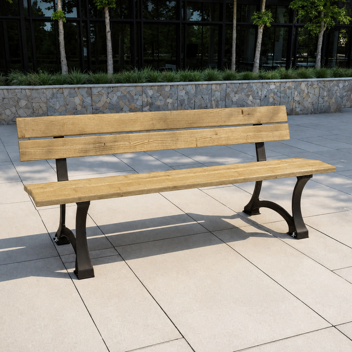 Mora Park Bench - Cast Steel & Quality Wood
Elegant, robust, and comfortable urban seating