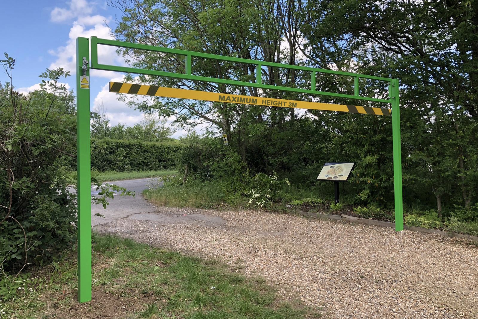 Height Restrictor Barrier (Single Leaf ) Extra High with locking facility for access too taller vehicles when required