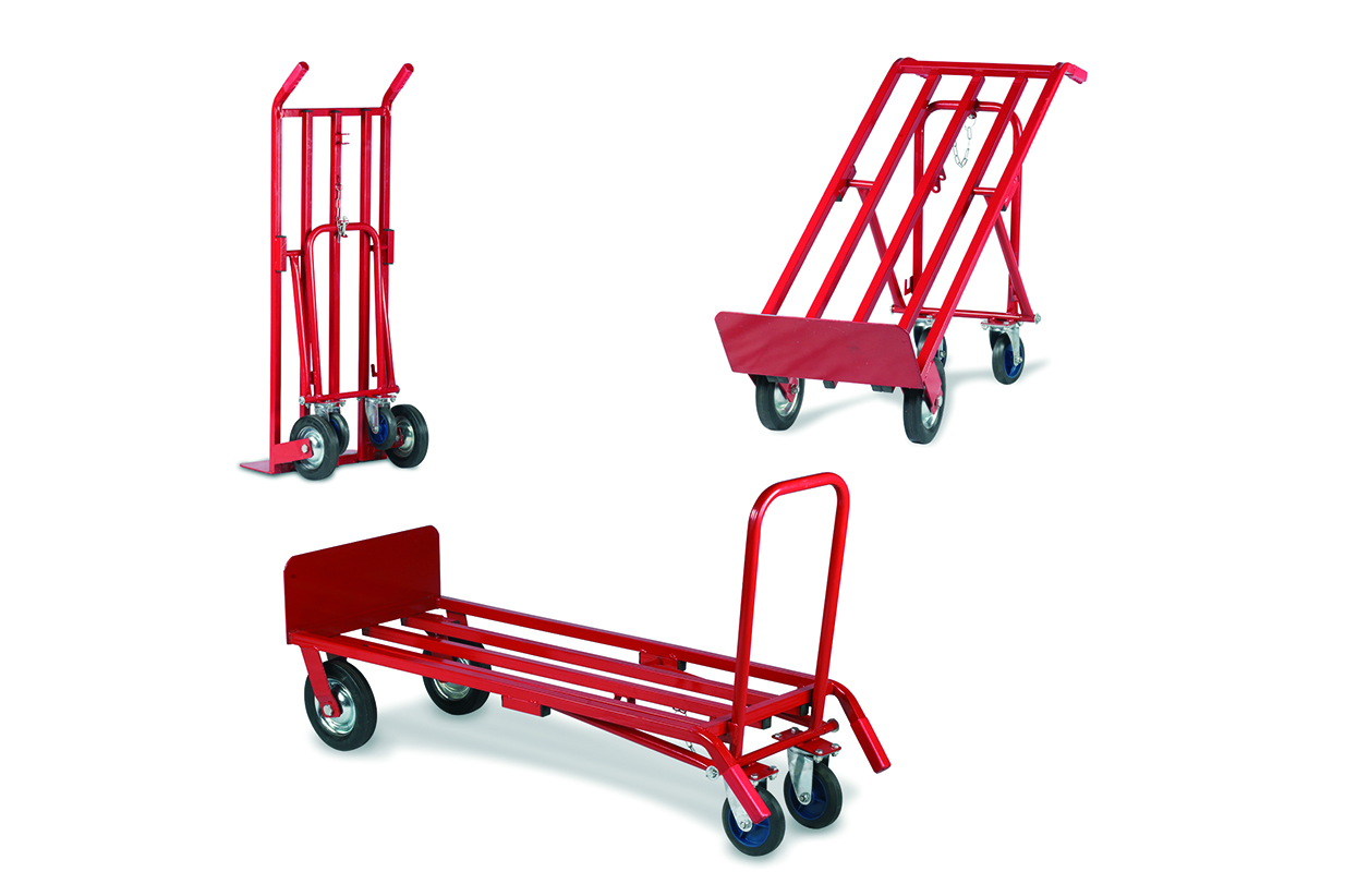Sack Truck: 3-in-1 Adaptability - Sack Truck, Four-Wheeled Angled Sack Truck, and Platform Truck