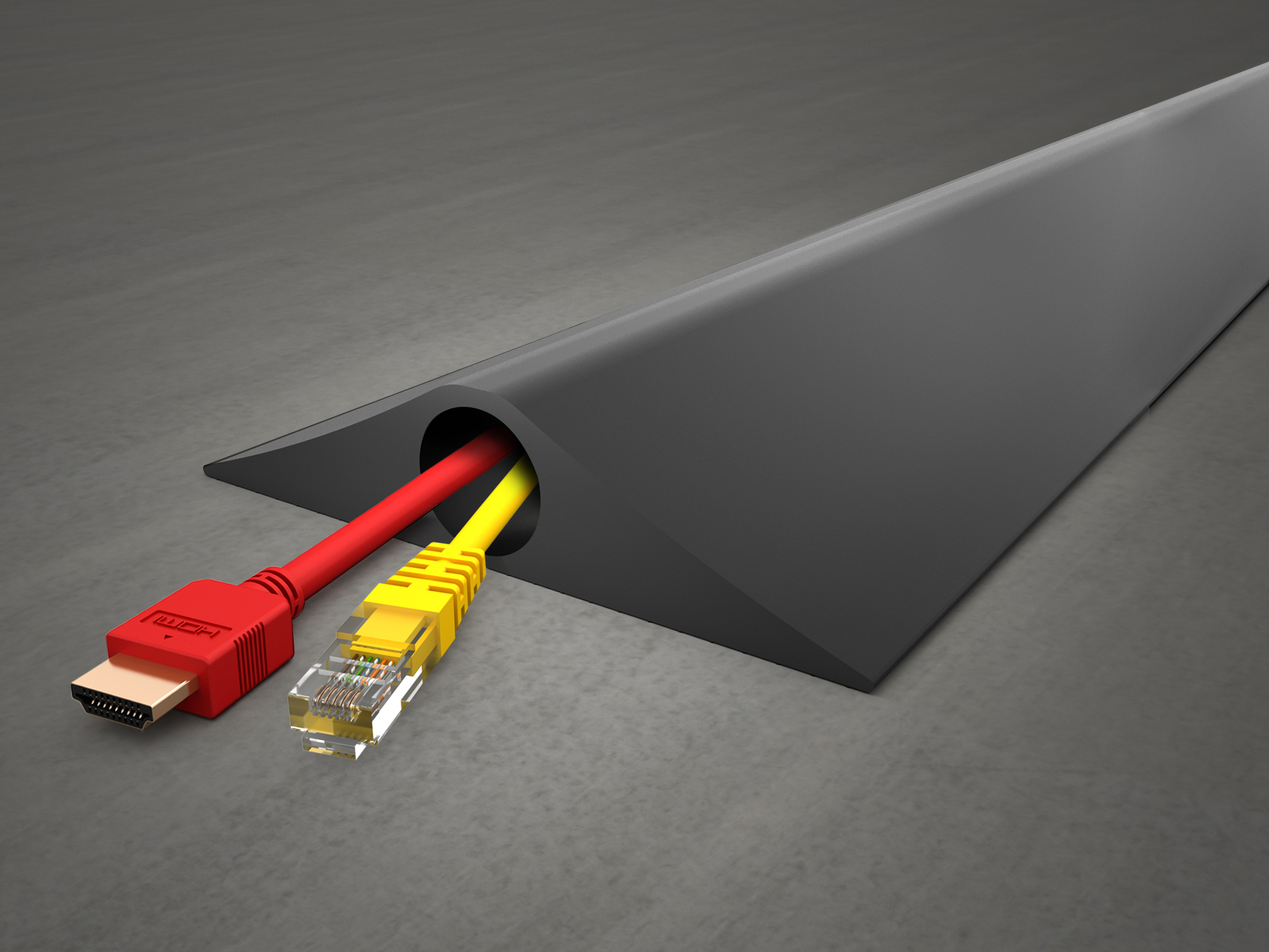 Heavy Duty Cable Mat (1 Duct) In & Outdoor Traffic Protection Ideal for Industry, Events, Shows