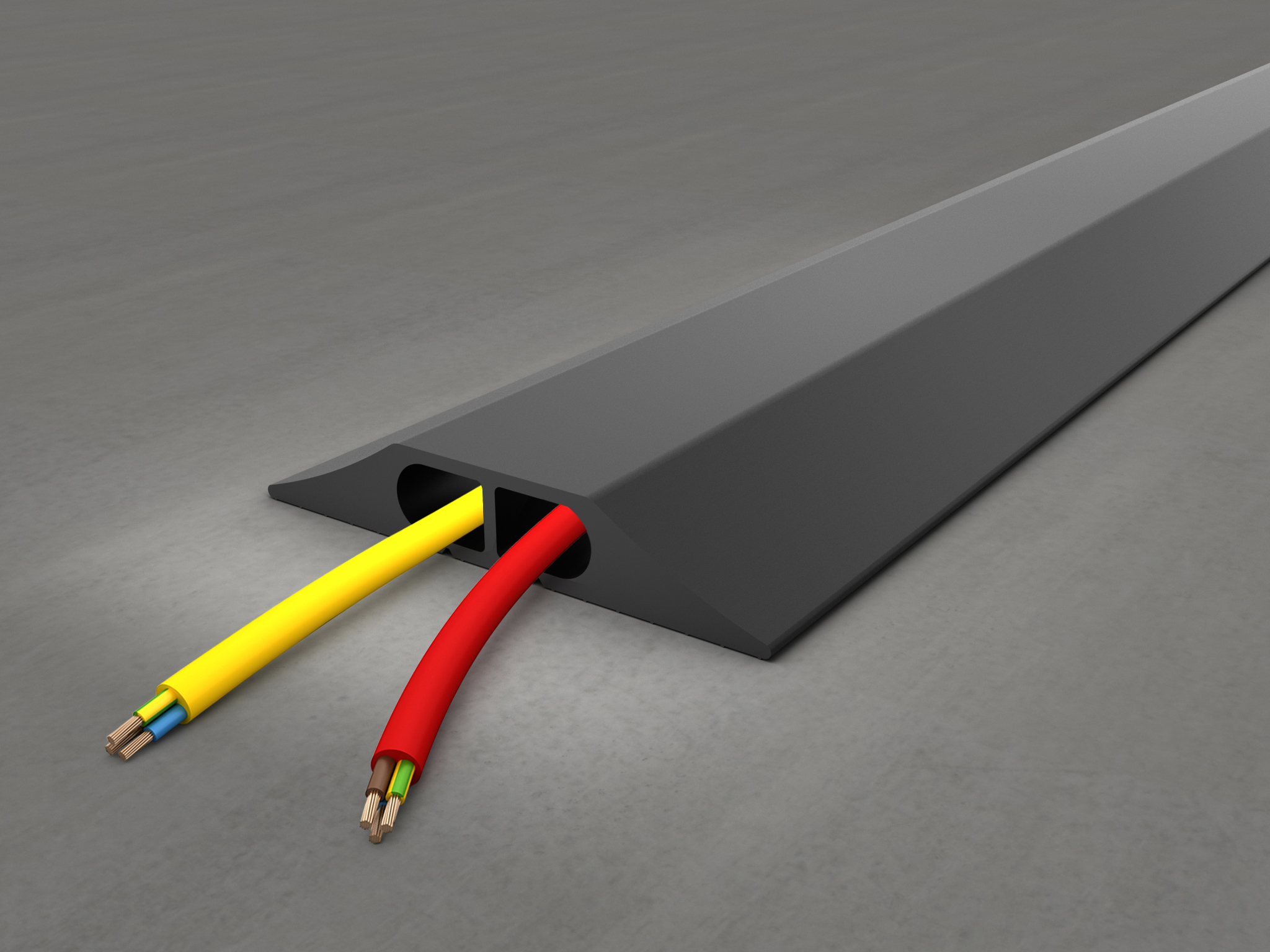 Mat Data Cable Protector in 2 duct PVC Rubber + Choice of Data 1 or 2 Style - CablePro - by COBA