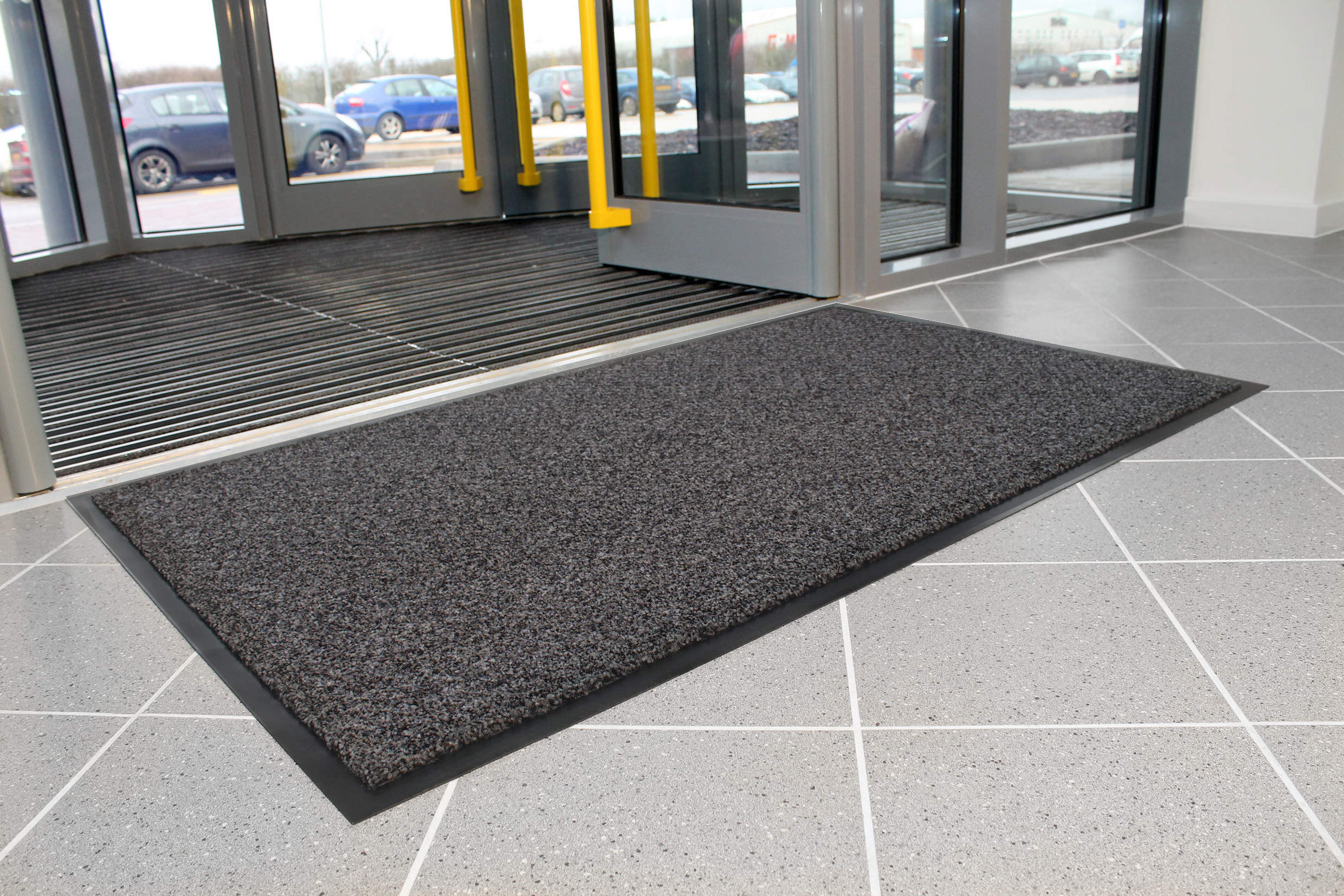 Workplace Entrance DoorMat: Anti-Slip Fire Retardant SafetyHigh Footfall Traffic Durability'Cosmo' by COBA