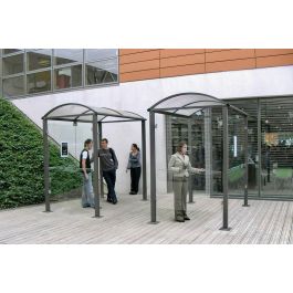 Stylish Spacious Smoking/Vaping Shelter Weather-Protecting Galvanised ...