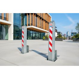 Simple Security Post Removable Galvanised Square Security Post: H900mm Square 90 or 120mm ...