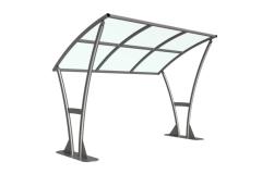 Shelter (PETG Roof + Galvanised Frame): Modern & Elegant- Newton 