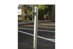 Galvanised Steel Bollards: Eylets, D76/90mm - H900mm