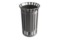 Flared Top Litter Bin (45L or 90L) - Popular for use in pedestrian high streets and schools