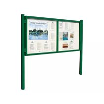 Dual Door Notice Board - Painted Finish (Display 24 A4)
Standard Wall or Post Mounting (Extra-cost)