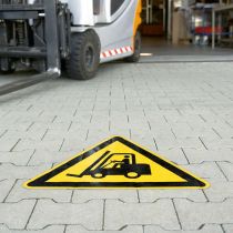 Warehouse Forklift Caution Triangular Warning Tape
