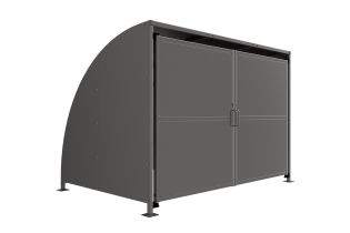Secure SG2 Stratford Steel Bike Shelter
Clad Door(s), Curved Roof and End Panels