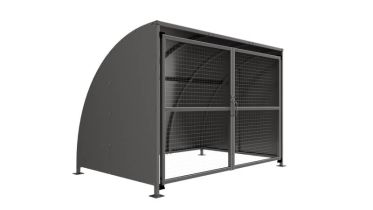 SG1 Stratford Bike Shelter with Mesh Gates
Curved Clad Galvanised Sheet Roof