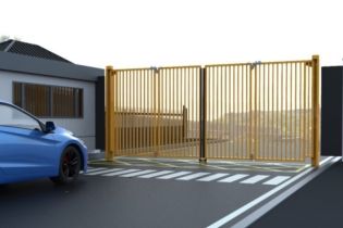 Automatic Double Bi-Folding Speed Gates EXTRA HIGH - Great for Security and Heavy Duty Traffic Flow, available as 2.7m or 3.0m high
