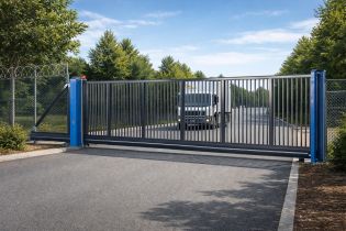 Aluminium Automatic Cantilever Sliding Gate. up to 12m wide and 2.4m high 