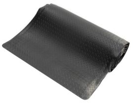 Deckplate (Width x Linear Metre Sizing) Black Metal-Look Anti-Fatigue Matting