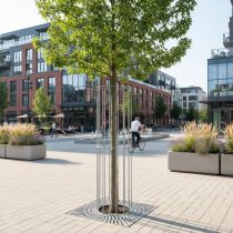 1.8 Metre High Galvanised Round Tree Guard & Grille