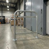 Standard Door Stop Guard & Wall Protector's in Galvanised Steel in-situ