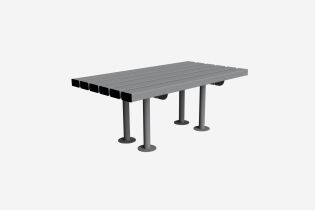 Rendered Image of a Bolt-down Bench Seat.