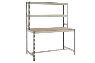 Steel Frame HD Workbench with Upper Additional Shelves