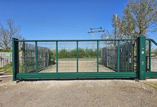 Manual Cantilever Sliding Gate made from Aluminium, available up to 10.0m wide and 2.4m high