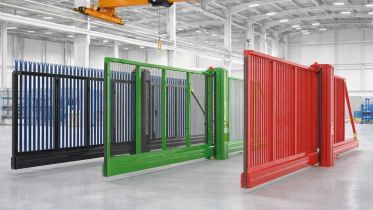 Automatic Cantilever Sliding Gate in Aluminium - suitable for high secure sites and upto 10.0m wide x 3.m high