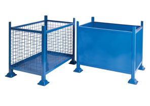 Box Pallets, Industrial multi-purpose containers-Mesh or Steel sides
