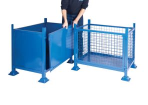 Box Pallets- Industrial container with Detachable Side panel