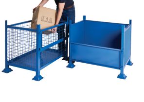 Pallets Box-Industrial container with Half-Drop Side .Choice of sizes