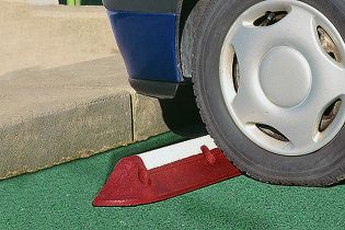 Wheel Stops Excellent method of preventing damage from vehicle overruns. recycled material