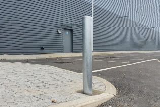 Bolt Down Steel Bollards 76mm Dia x 900mm High, Galvanised only. 