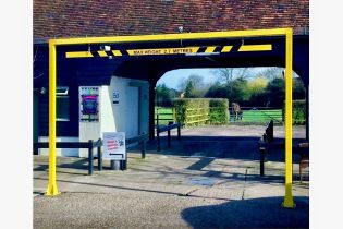 Height Restriction Barrier Fixed. Available between 3 - 10m Wide and 1.9 - 2.3m High. Choice of finishes and fitting type.