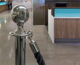 Post and Rope with Sphere Chrome - Ideal for Elegant venues