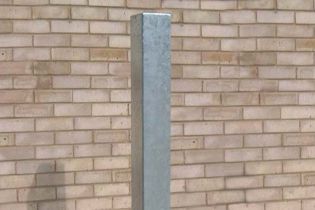 Bollard Steel (50-150mm Square) 750mm above ground - Galvanised - Bolt Down