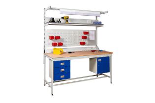 Workbenches-Square Tube frame-Versatile as used in assembly/production/light engineering