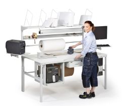 Packing Bench in situ with accessories available at extra cost.