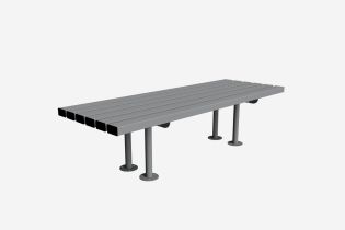 Rendered Image of a Bolt-down Bench Seat.