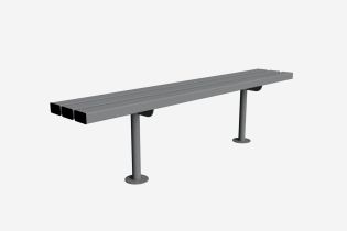 Rendered Image of a Bolt-down Bench Seat.