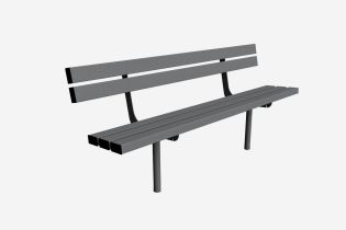 Rendered Image of a Concrete-In Outdoor Backrest Seat