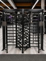 Double Pedestrian Turnstile for increased site security - Fully Automatic, galvanised and colour coat options