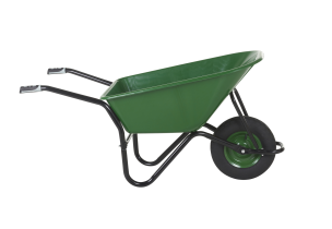 Green Plastic Pan Heavy Duty 100 Litre Wheelbarrow