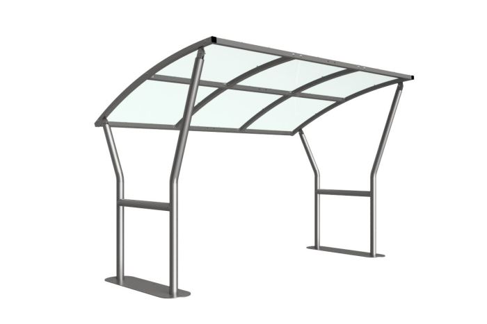 Caxton&#x20;Shelter&#x20;-&#x20;PETG&#x20;Roof&#x20;&amp;&#x20;Galvanised&#x20;Frame