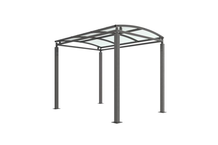 Denham&#x20;Curved&#x20;Roof&#x20;Shelter&#x3A;&#x20;&#x0A;For&#x20;Bike&#x20;Storage&#x20;or&#x20;a&#x20;Walkway&#x0A;Galvanised&#x20;Frame&#x20;&amp;&#x20;PETG&#x20;Roof