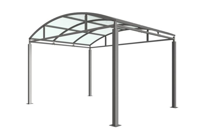 Shelton&#x20;Walkway&#x2F;Waiting&#x20;Canopy&#x20;Shelter&#x3A;&#x20;&#x0D;&#x0A;Galvanised&#x20;Frame&#x20;&amp;&#x20;PETG&#x20;Sheet&#x20;Curved&#x20;Roof