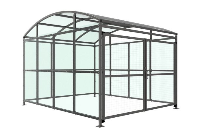 YC1 Shelter with lockable Gates, Ideal for Recycling & Bins - Extension bays available